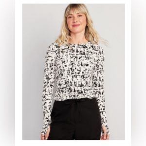 Brand New UltraLite Fitted Rib-Knit Top for Women